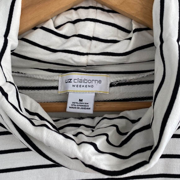 Liz Claiborne French Terry Cowl Neck Sweater - Picture 2 of 6